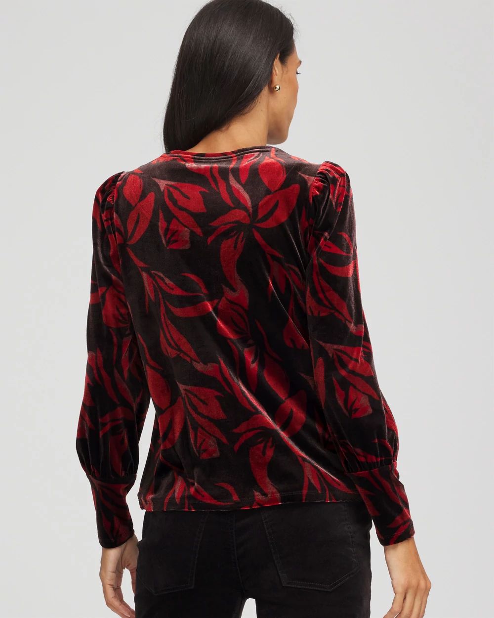 トップス L'AUBE BLANC Sharp Neck Velour Tops Sharp Neck Velour Tops – L'AUBE BLANC